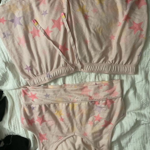 PJ Sal age peach party star bralette and shorts size xl - Picture 5 of 5